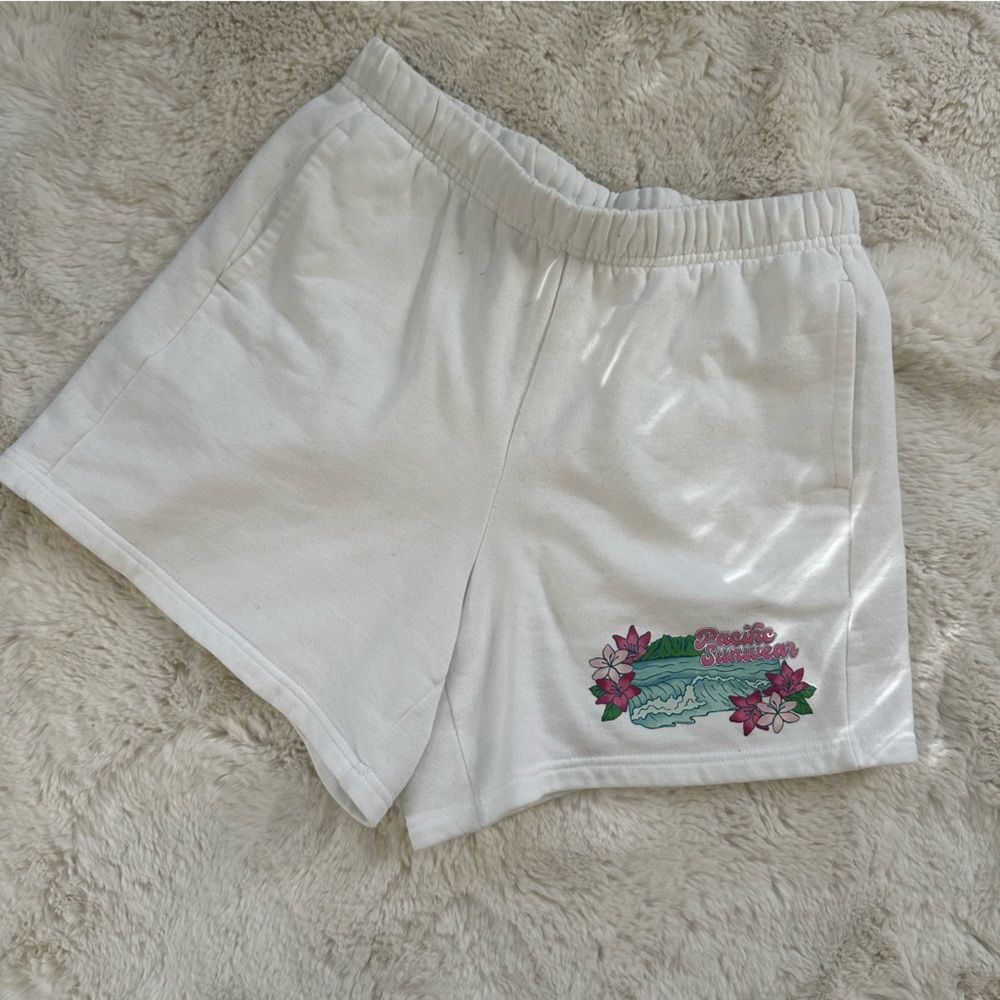 Pacsun Pacific Swimwear white lounge shorts